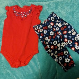 Baby floral outfit